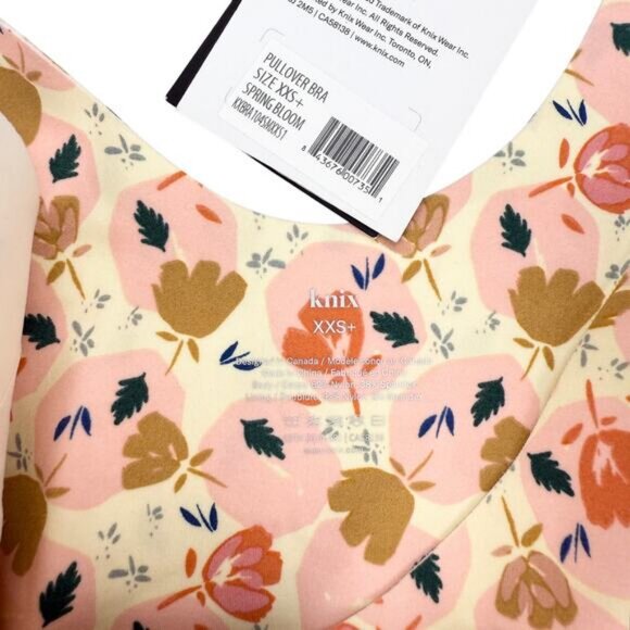 Knix LuxeLift Pullover Wireless Bra In Spring Bloom Size XXS+ - Picture 3 of 5